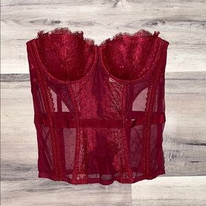 Red lace corset